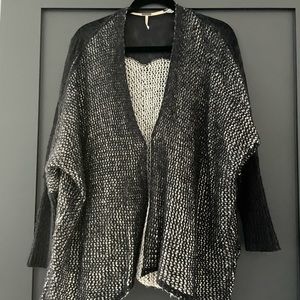 Free people sweater with lace detail